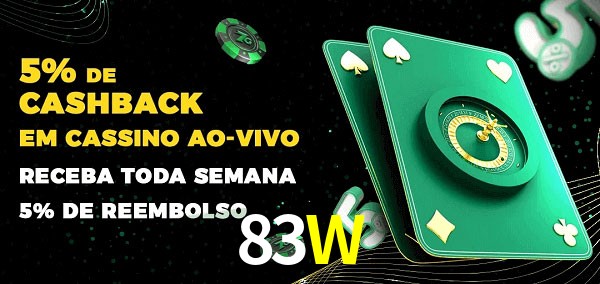 Promoções do cassino ao Vivo 83W